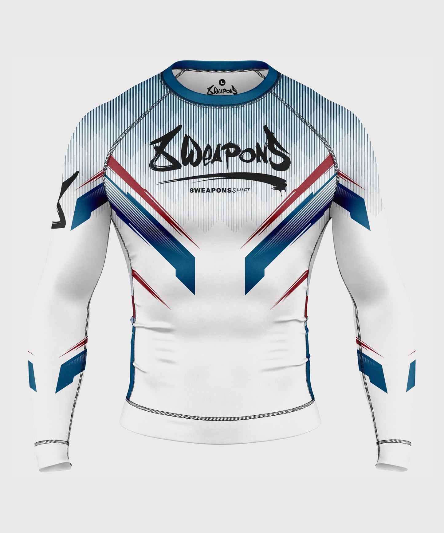 Venum Shift Rashguard – Weiß/Blau/Rot