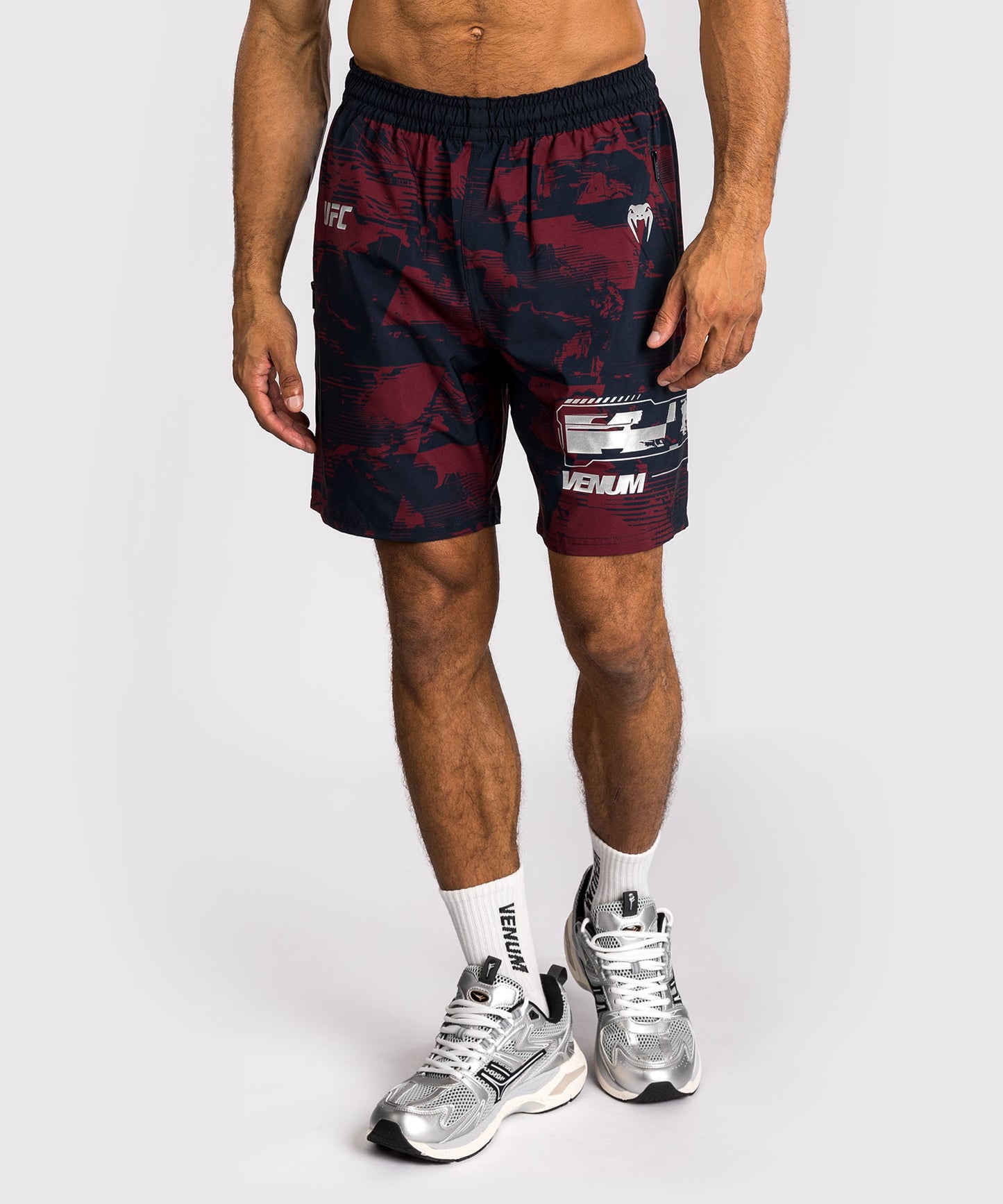 UFC Zenith by Venum Authentic Fight Week Pantaloncini Performance Uomo - Blu navy/Bordeaux/Argento