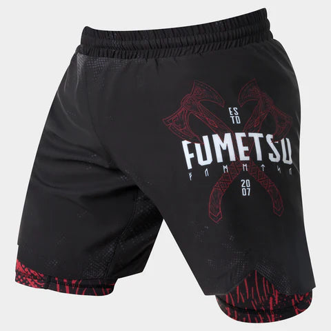 Fightshort Fumetsu Dual Layer Berserker - Schwarz/Rot