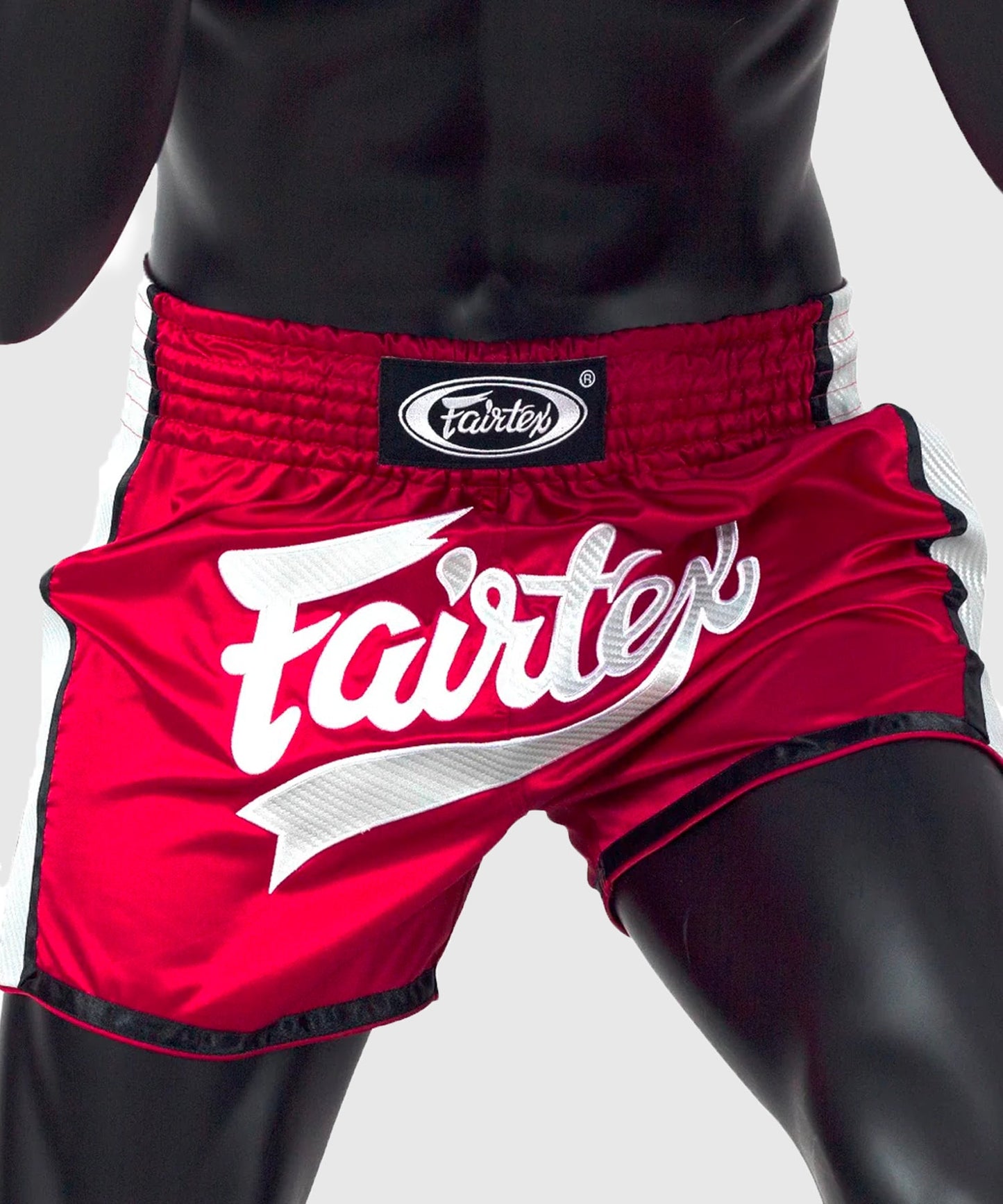 Fairtex Short da Boxe Thai – Rosso/Bianco