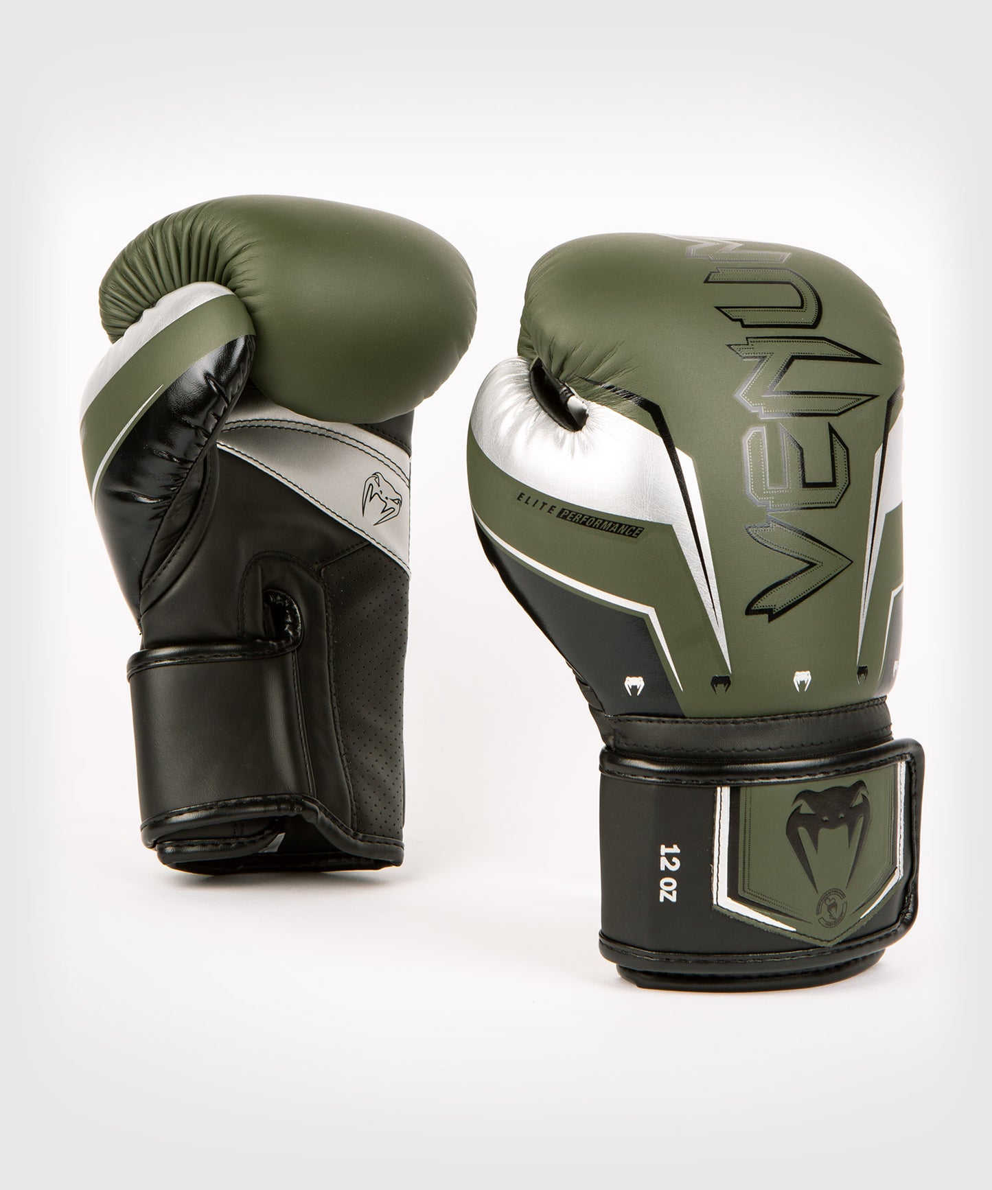 Gants de Boxe Venum Elite Evo - Kaki/Argent