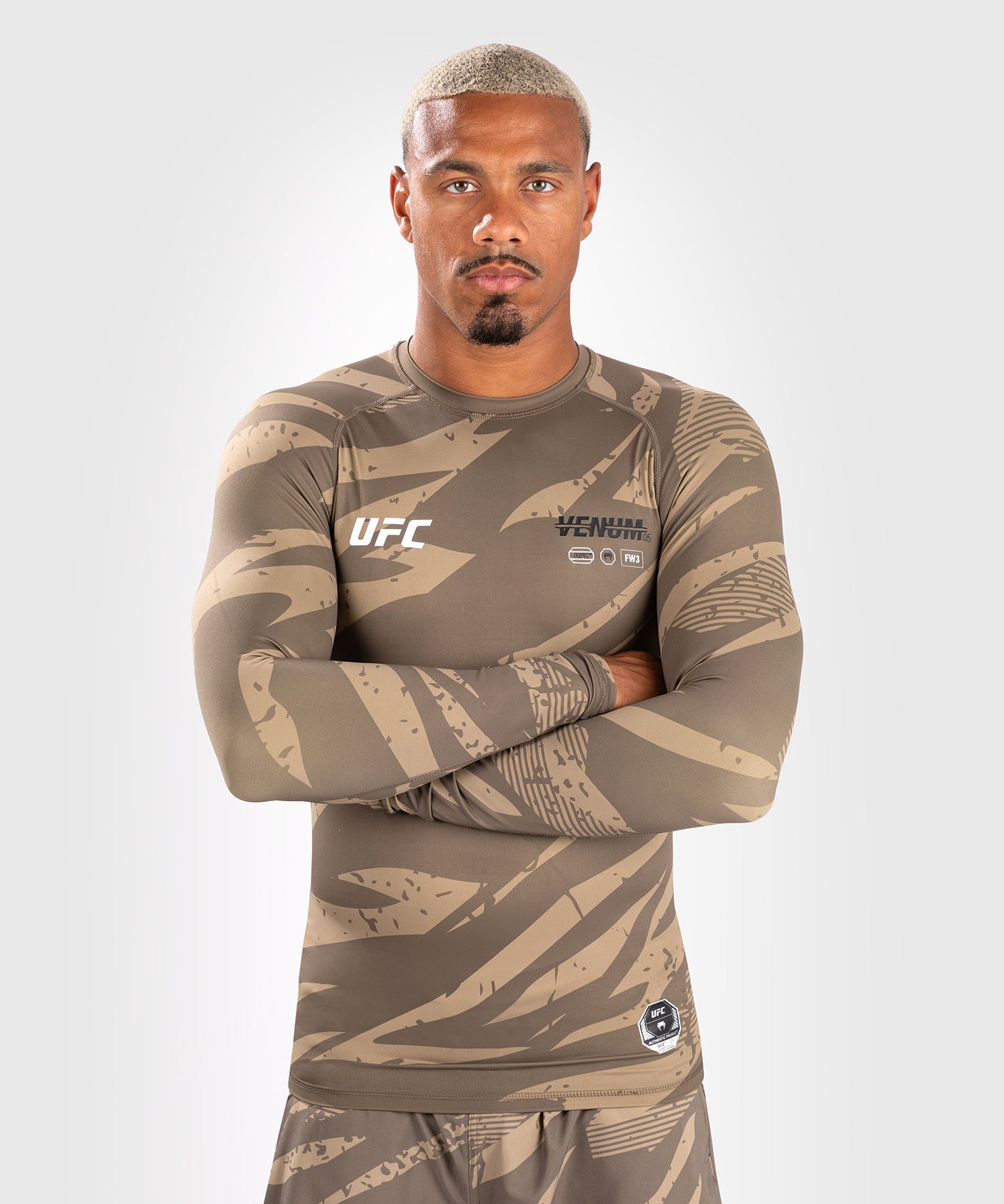 UFC Adrenaline by Venum Fight Week Performance Langarm-Rashguard - Desert Camo