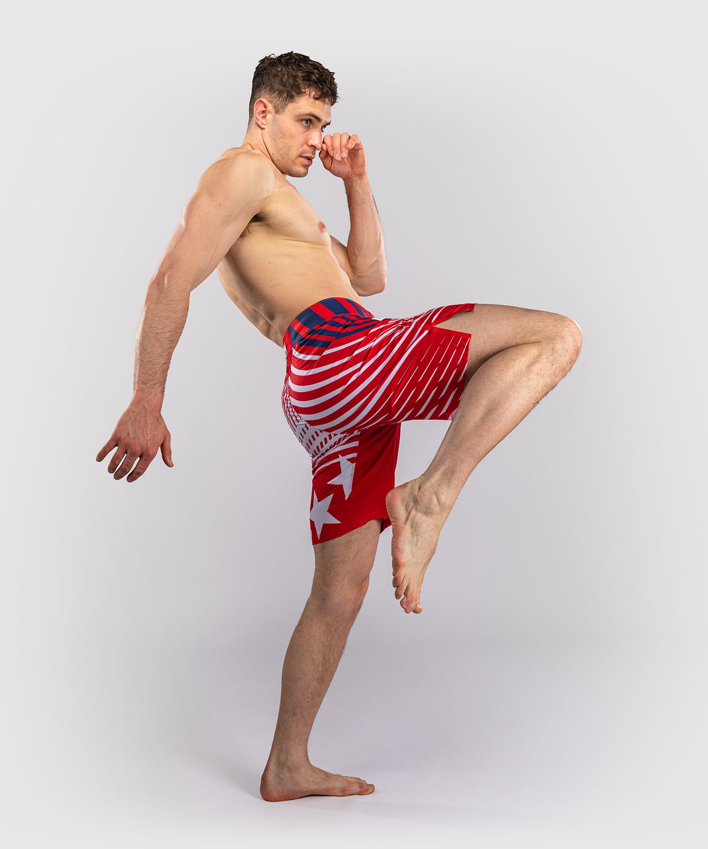 Official UFC Freedom 250 by Venum Authentic Fight Night Pantaloncini da combattimento taglio corto da uomo - Rosso