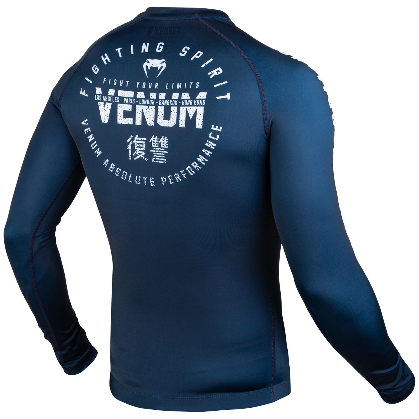 Venum Signature Rashguard - Long Sleeve - Navy/White