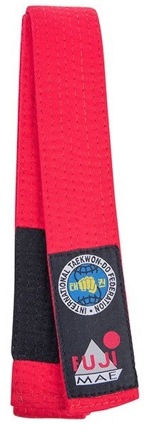Ceinture de Taekwondo ITF Bicolore FUJIMAE - Rouge/Noir