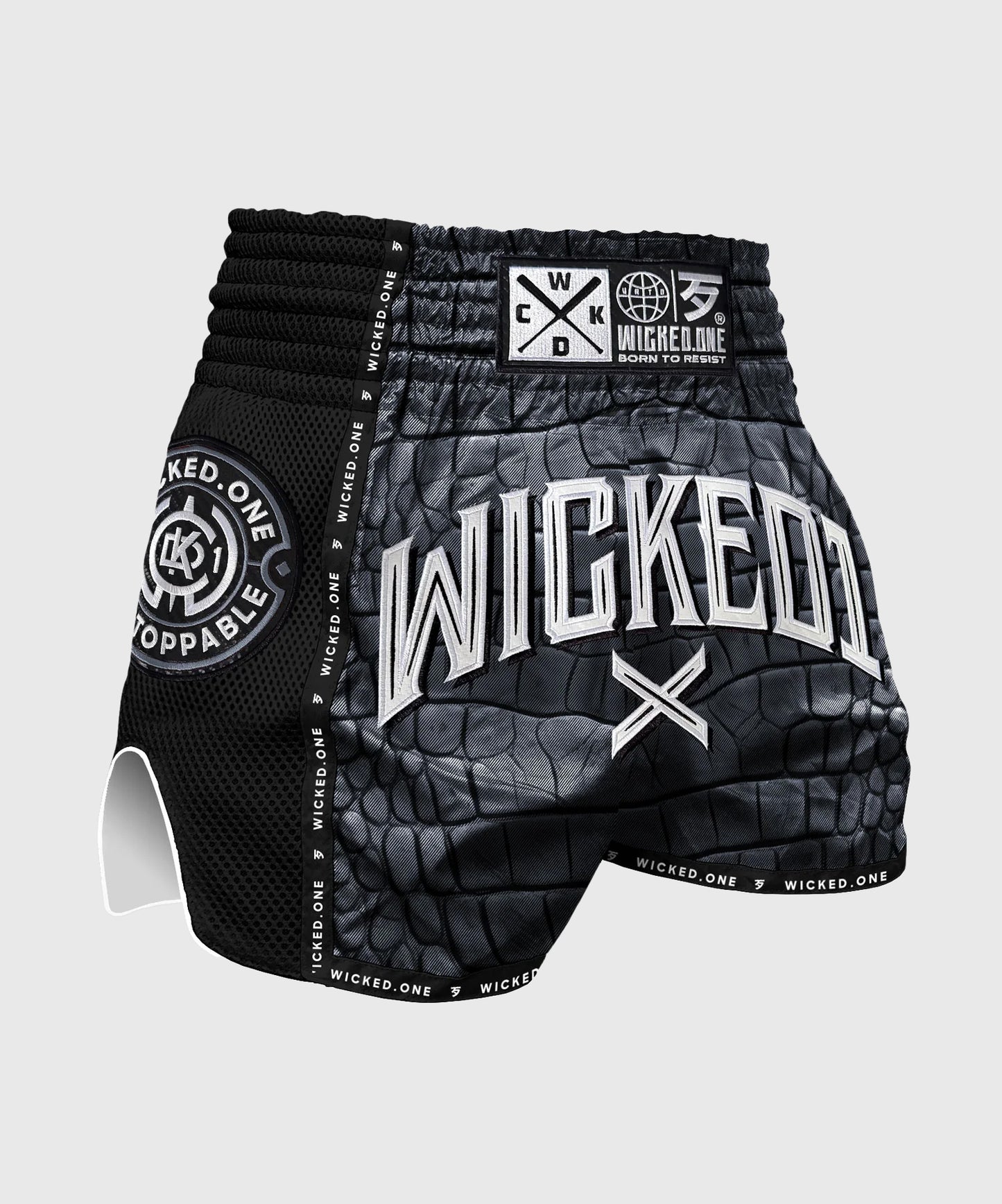 Wicked One Caïman Muay Thai Shorts - Black