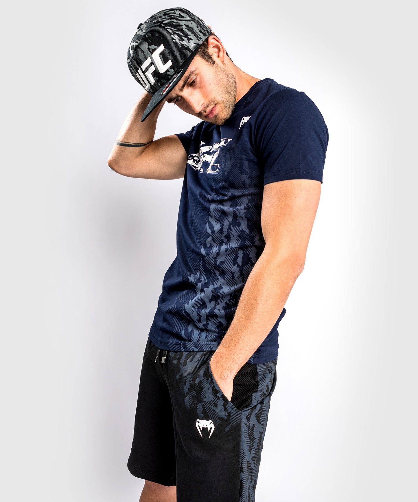 Short de Sport en Coton Homme UFC Venum Authentic Fight Week - Noir