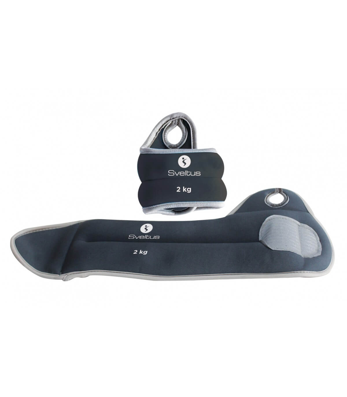 Bracelet de Poignets Lestés Sveltus - 2 kg - Lot de 2 - Noir