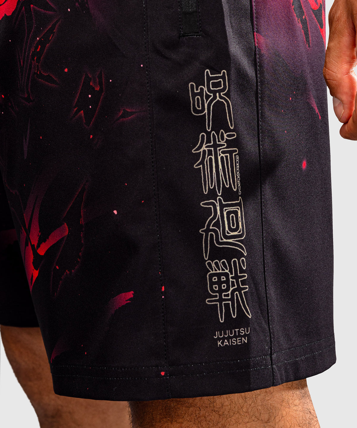 Jujutsu Kaisen x Venum Itadori Short de Entrenamiento – Negro/Rojo