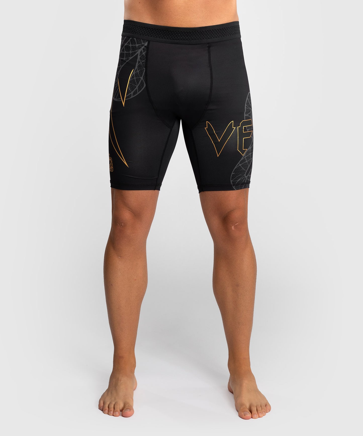 Short de Compression Venum Serpenti – Noir/Argent/Or