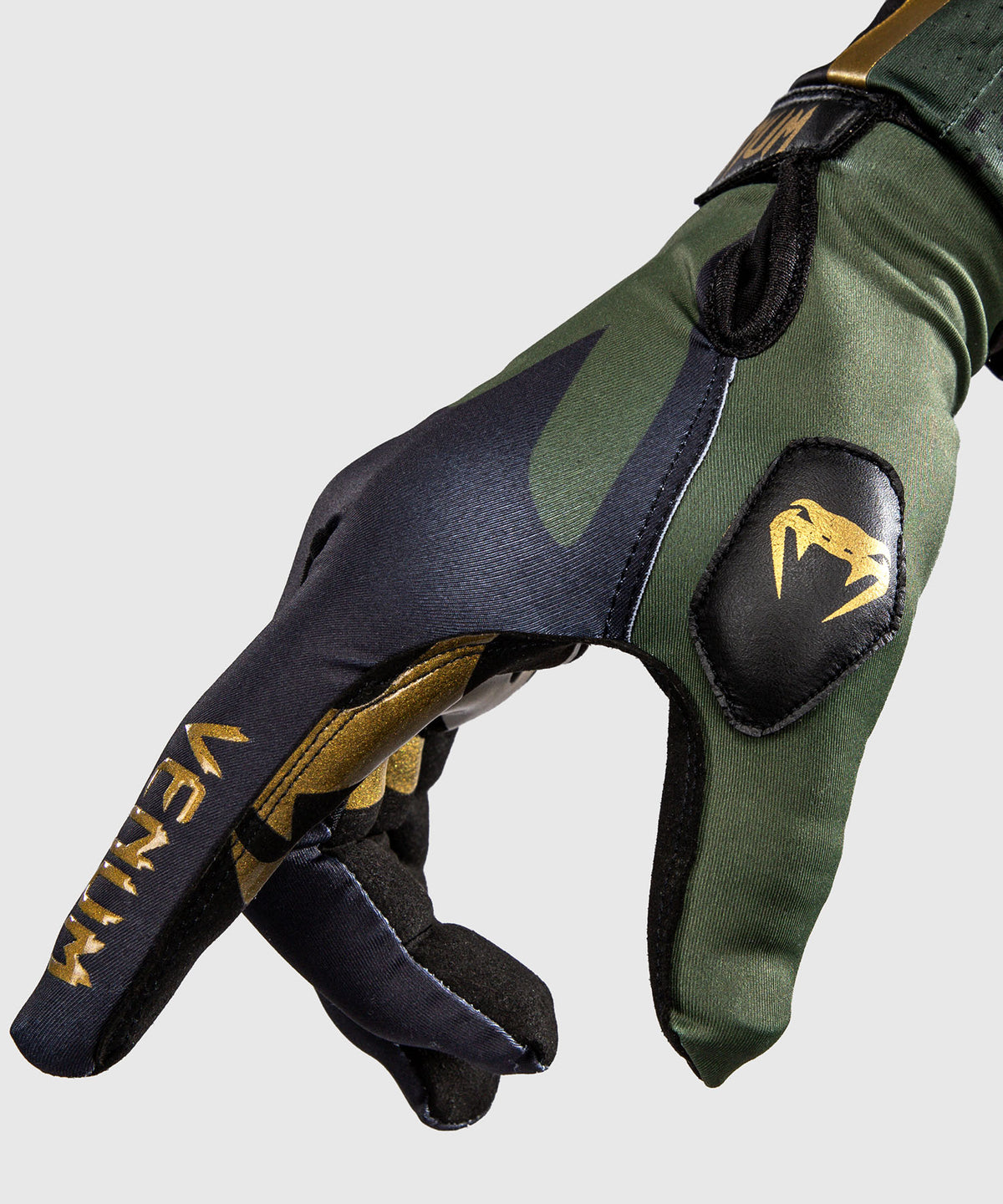 Venum MX Summer Motorbike Gloves - Black/Green/Gold