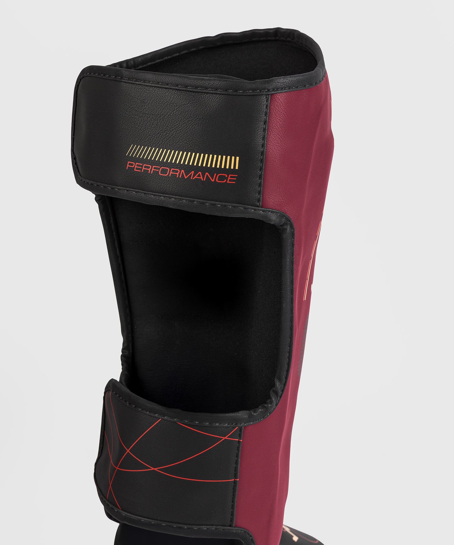Venum Tactical XT Shin Guards - Black/Burgundy/Gold