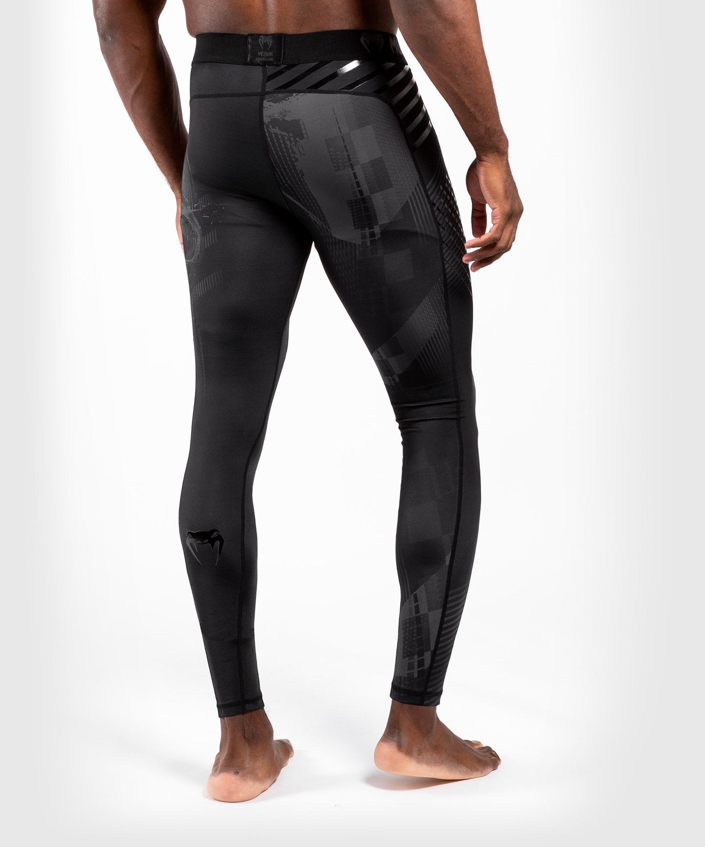 Venum Skull Compression Pants - Black/Black