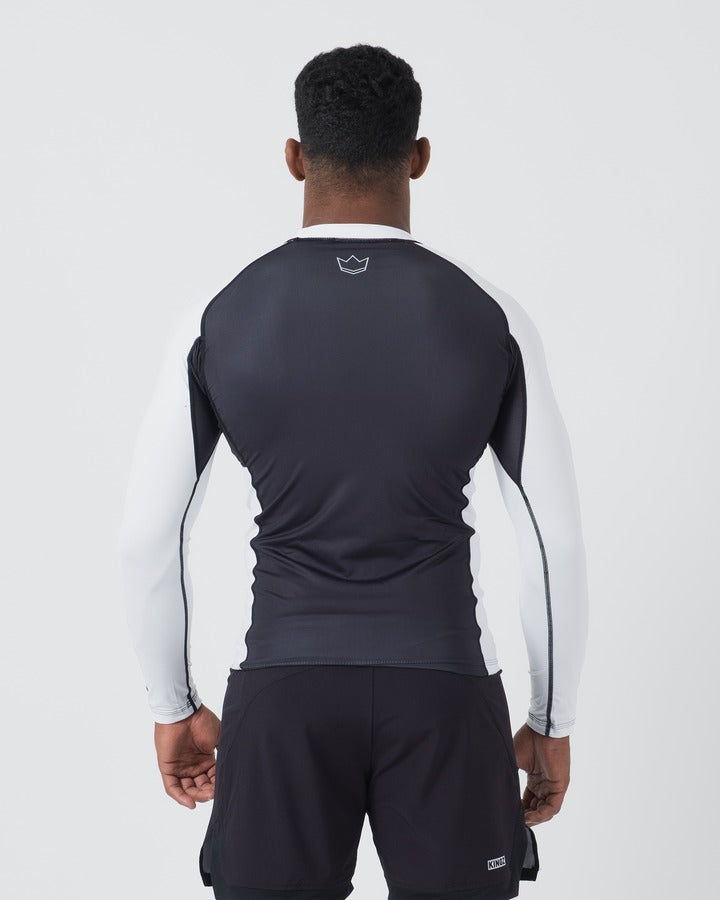 Rashguard À Manches Longues Kingz Ranked Performance V2 - Blanc