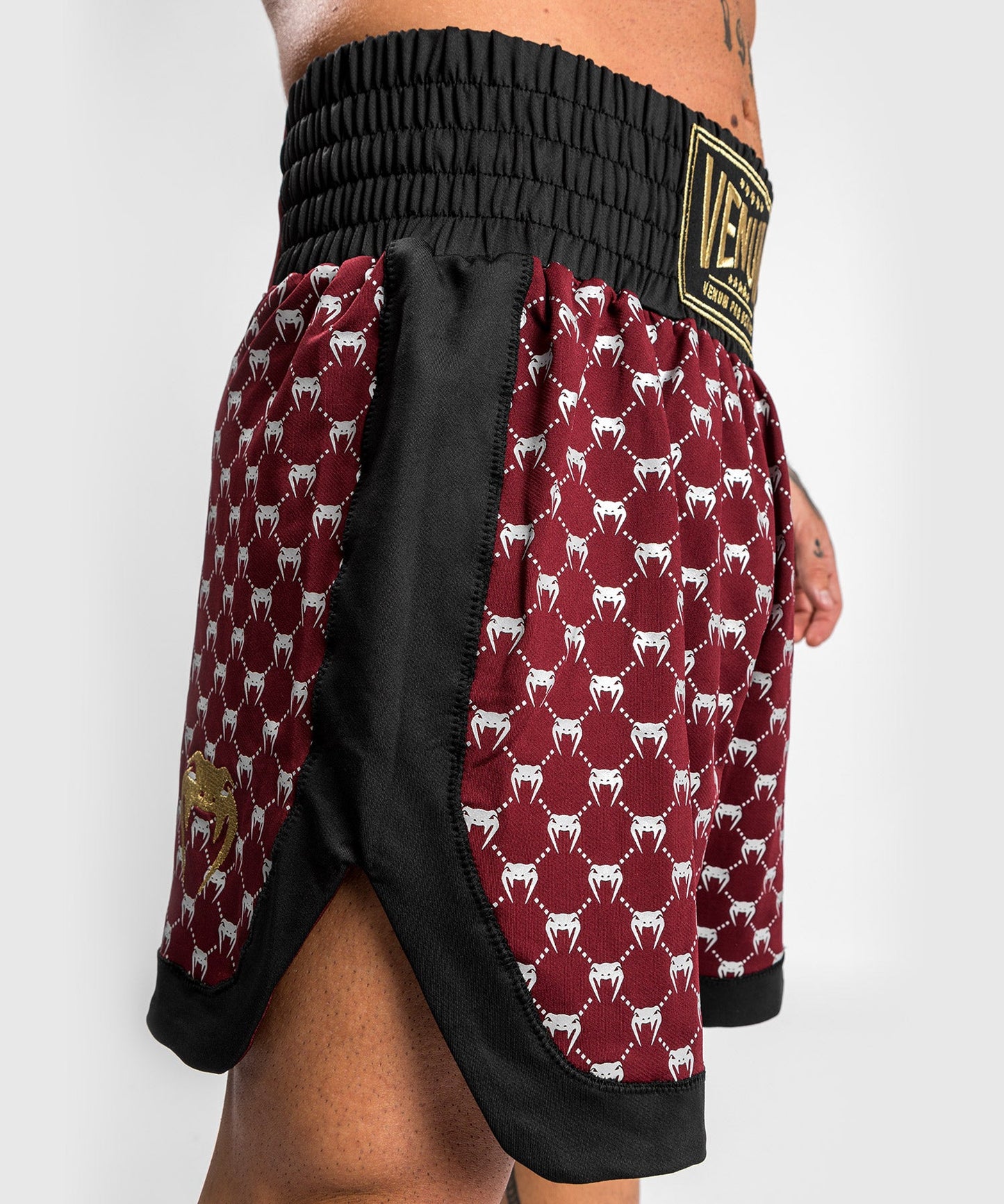 Venum Monogram Boxing Short - Black/Bordeaux