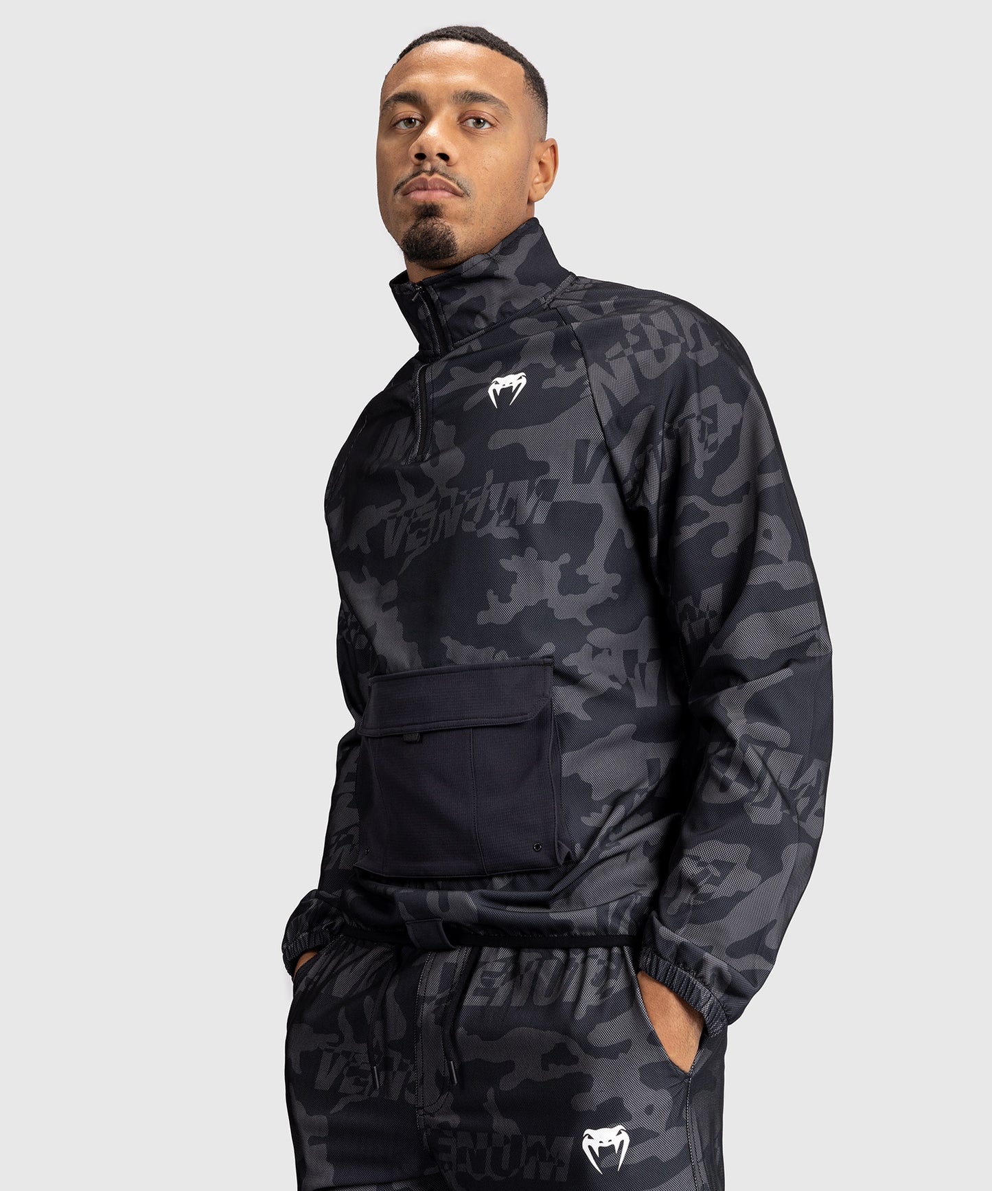 Venum Trooper Herren Trainingsjacke - Schwarz/Dunkelkohle
