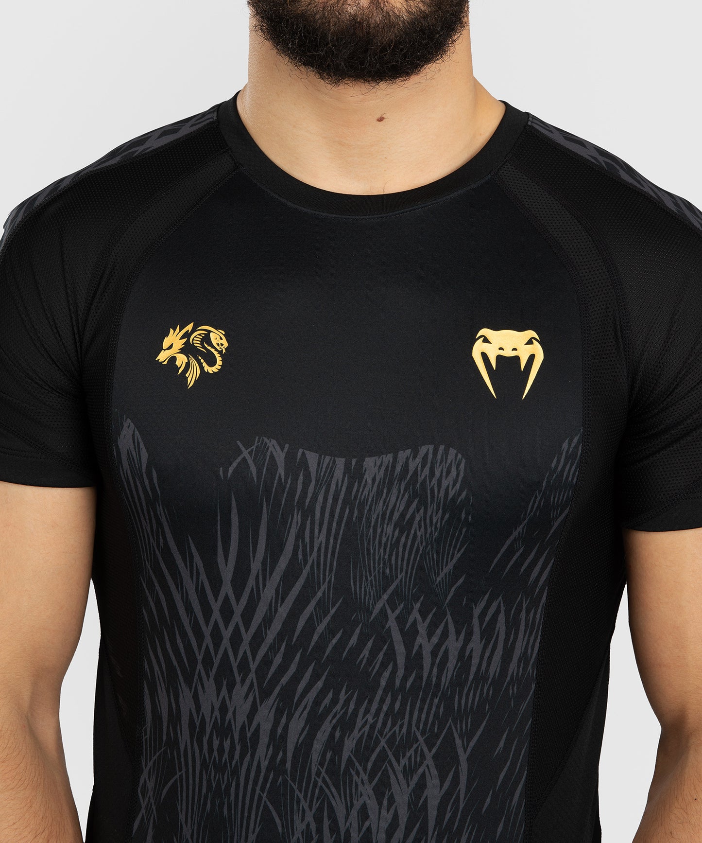 Venum x Chimaev Kurzarm-Rashguard - Schwarz/Grau