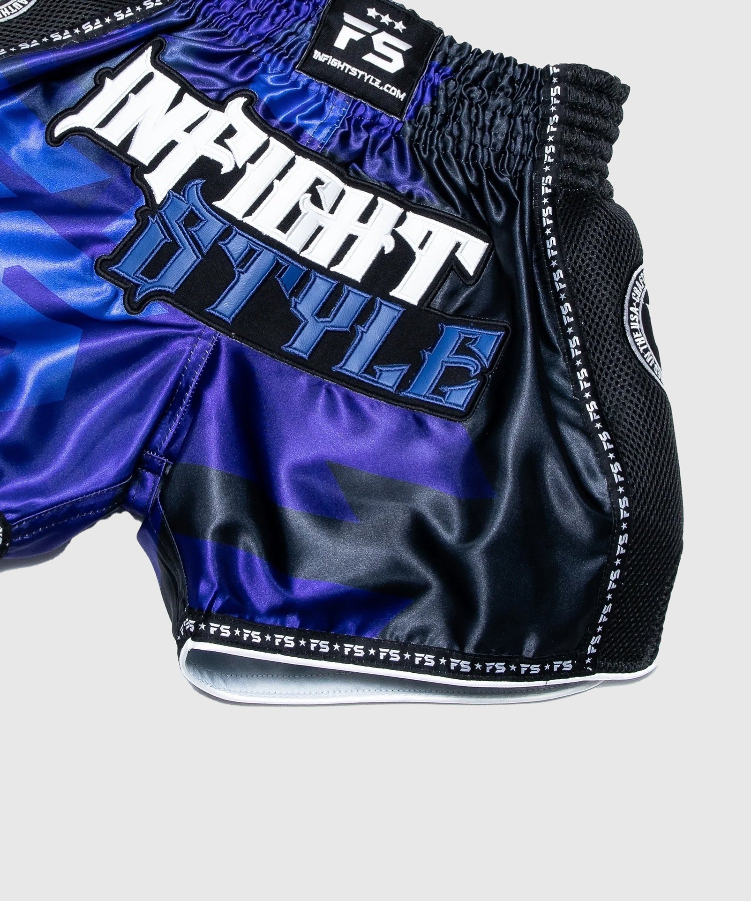 Infightstyle Od Retro Muay Thai Shorts – Blue – Dragon Bleu