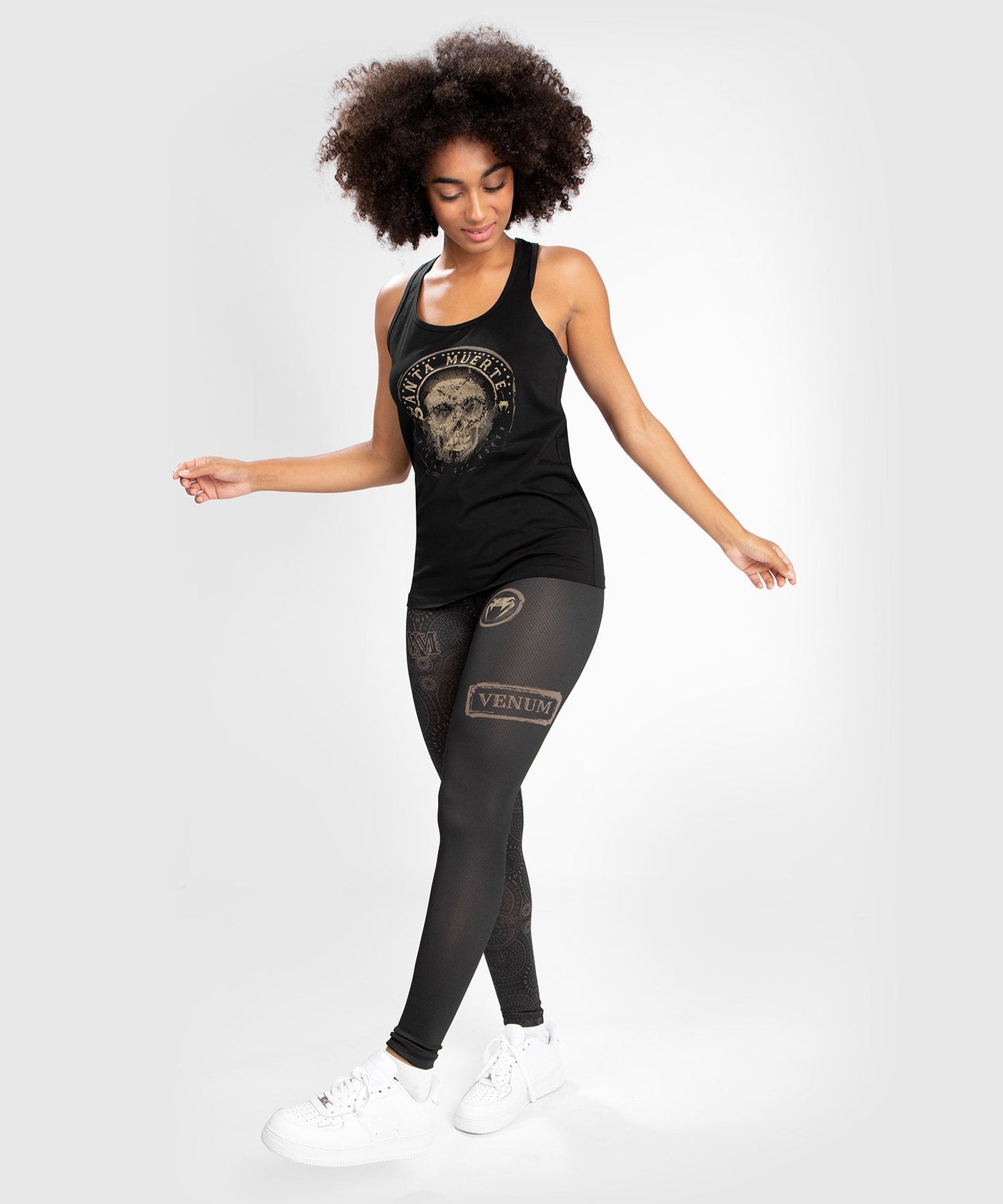 Santa Muerte Dark Side Damen Venum Tank Top - Schwarz/Braun