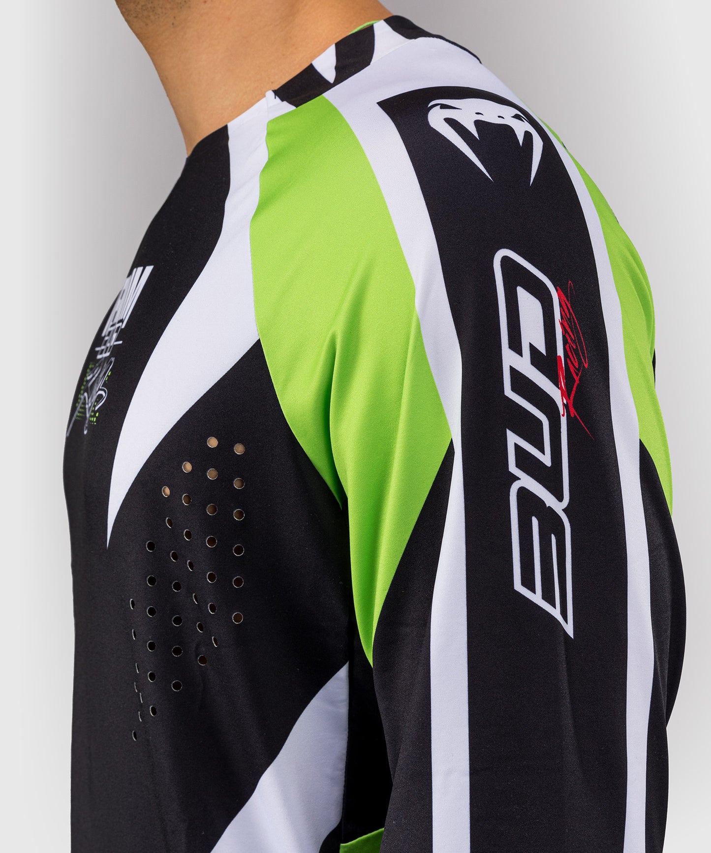 Venum x Bud Racing Men's Dry-Tech T-Shirt - Black/White/Lime Green