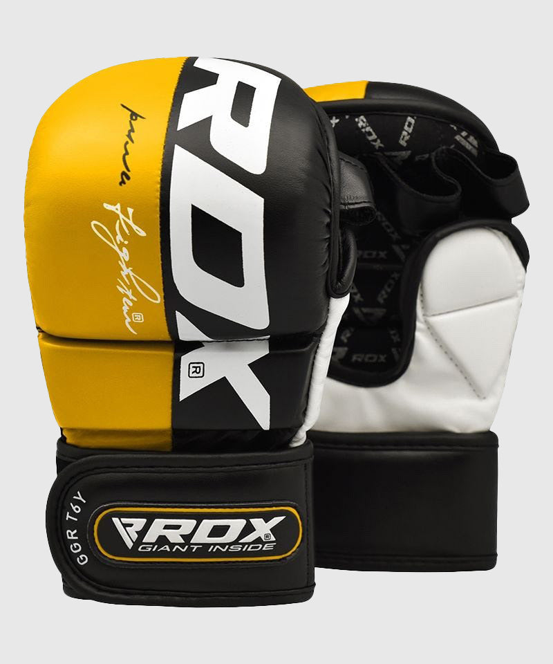 RDX Sports T6 MMA Sparring Gloves – Yellow