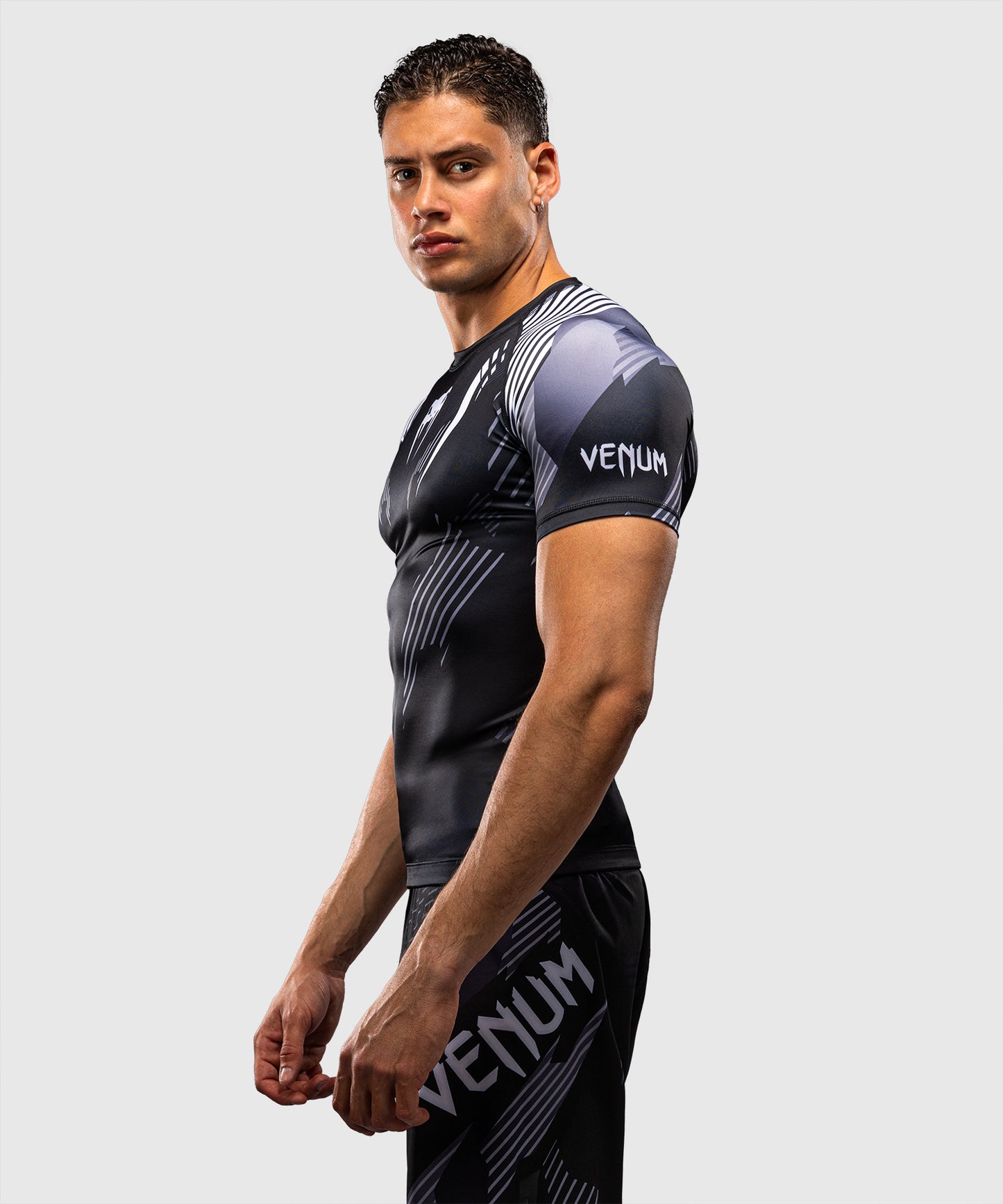 Rashguard à Manches Courtes Venum No-Gi 6.0 - Noir/Blanc