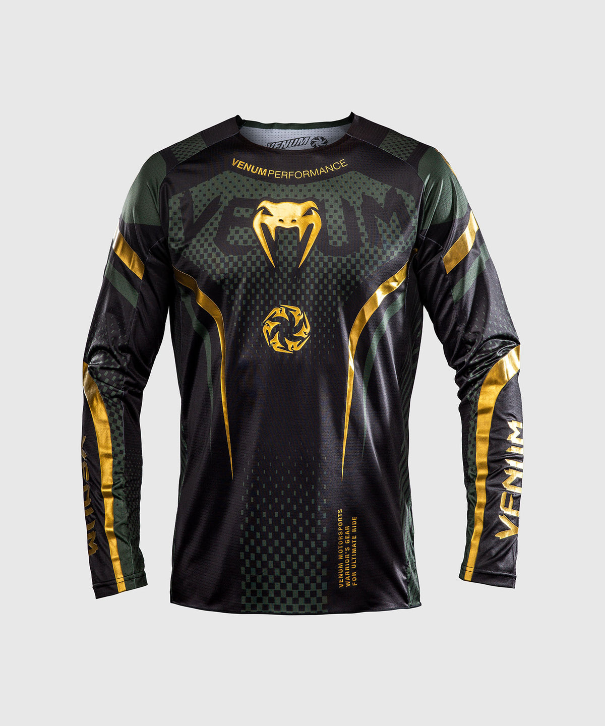 Venum MX Challenger Maglia da Motocross - Nero/Verde/Oro