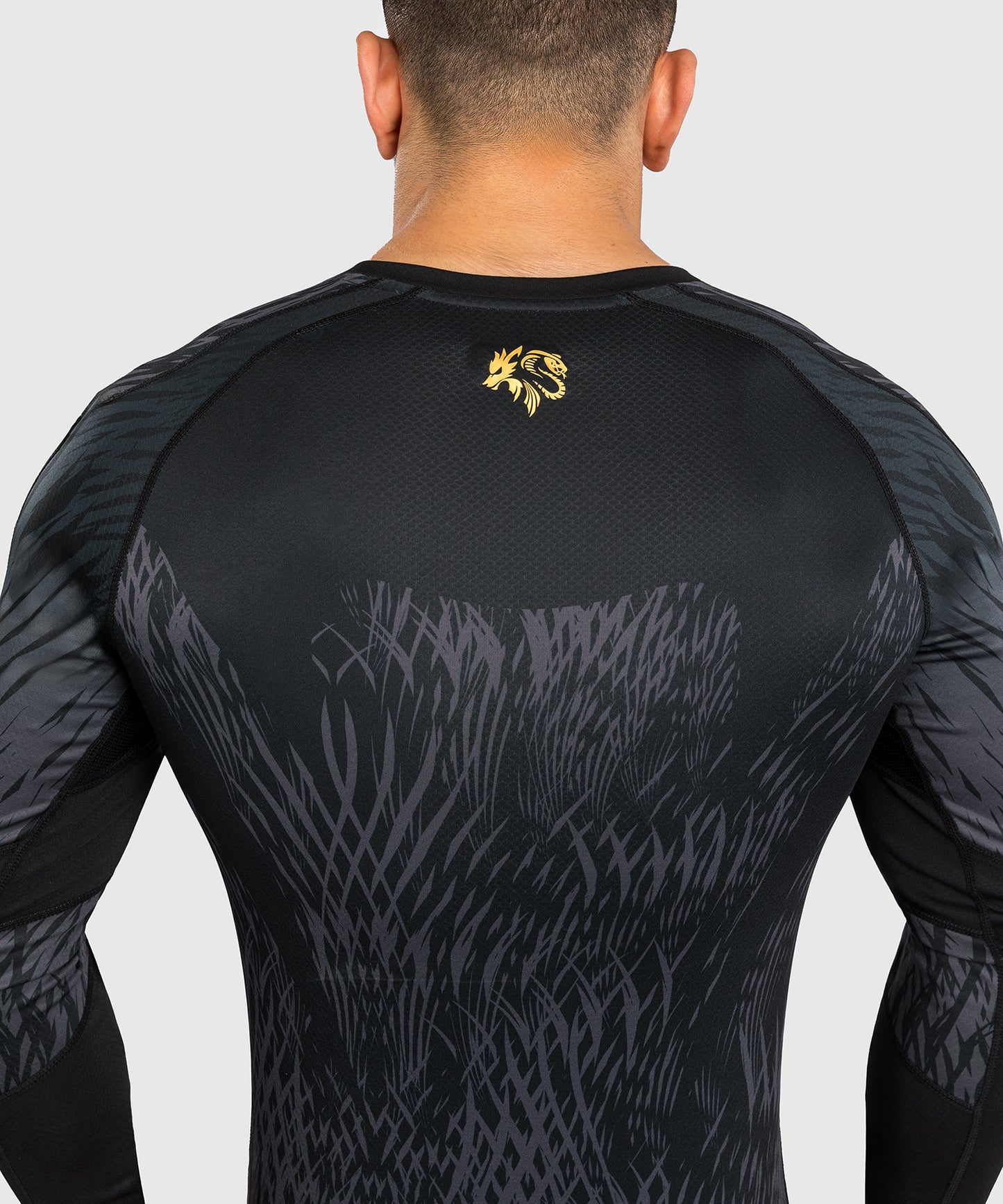 Venum x Chimaev Langarm-Rashguard - Schwarz/Grau