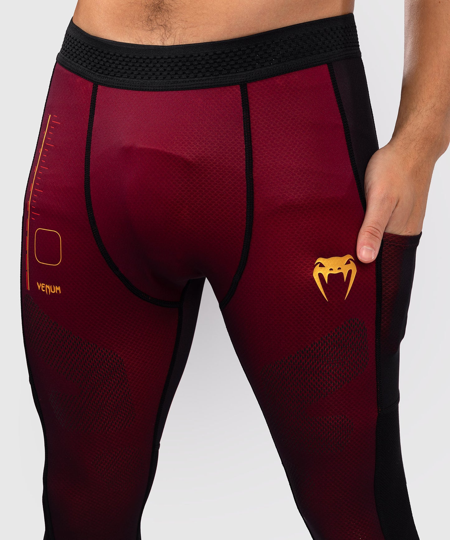 Venum Tactical XT Compression Pants - Black/Bordeaux/Gold