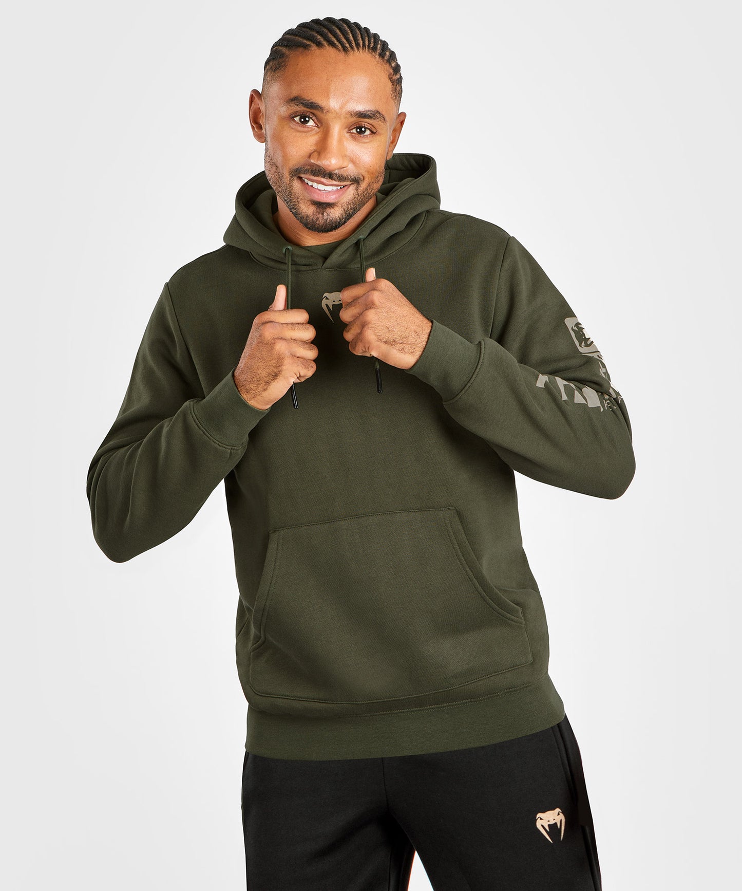 Sweatshirt à capuche pour Hommes UFC Adrenaline by Venum Fight Week - Kaki