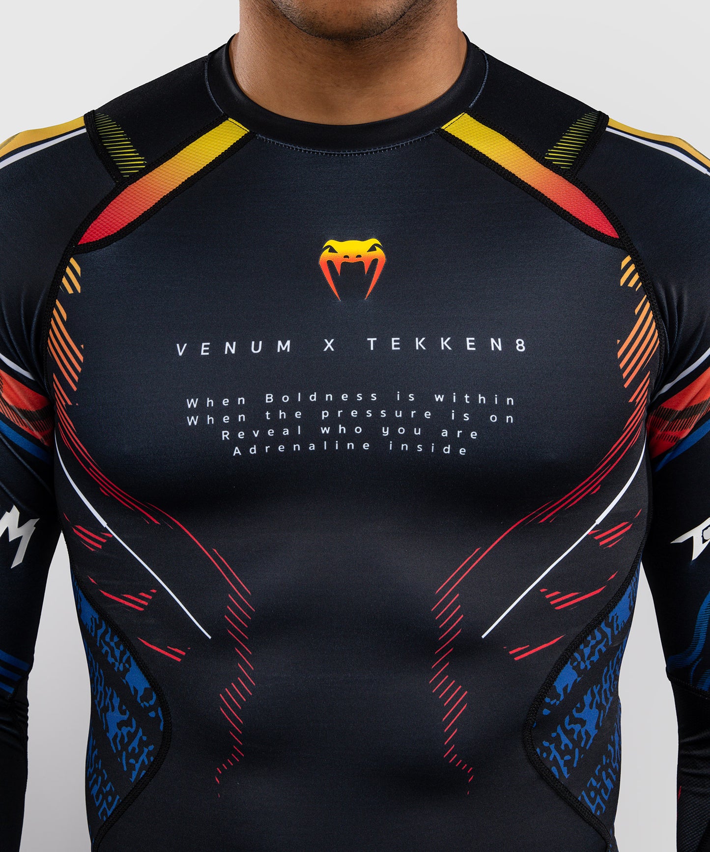 Venum x TEKKEN 8 Long Sleeve Rashguard - Yoshimitsu - Black/Orange
