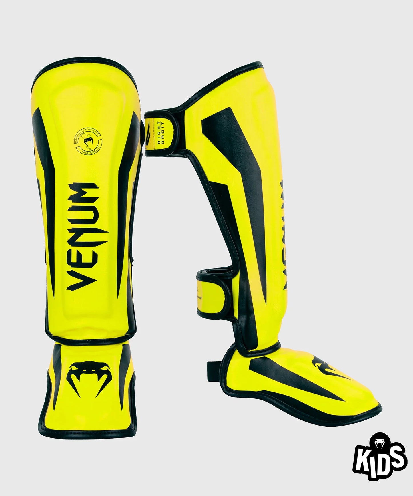 Protège-Tibias enfant Venum Elite – Jaune Fluo