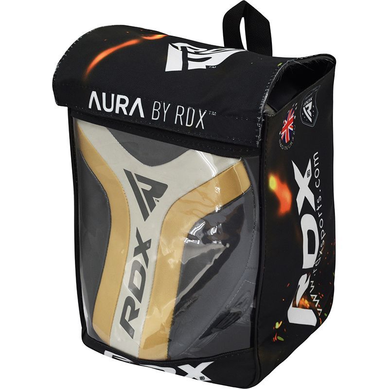 RDX Aura T-17 Thai Pads - Black/White/Gold
