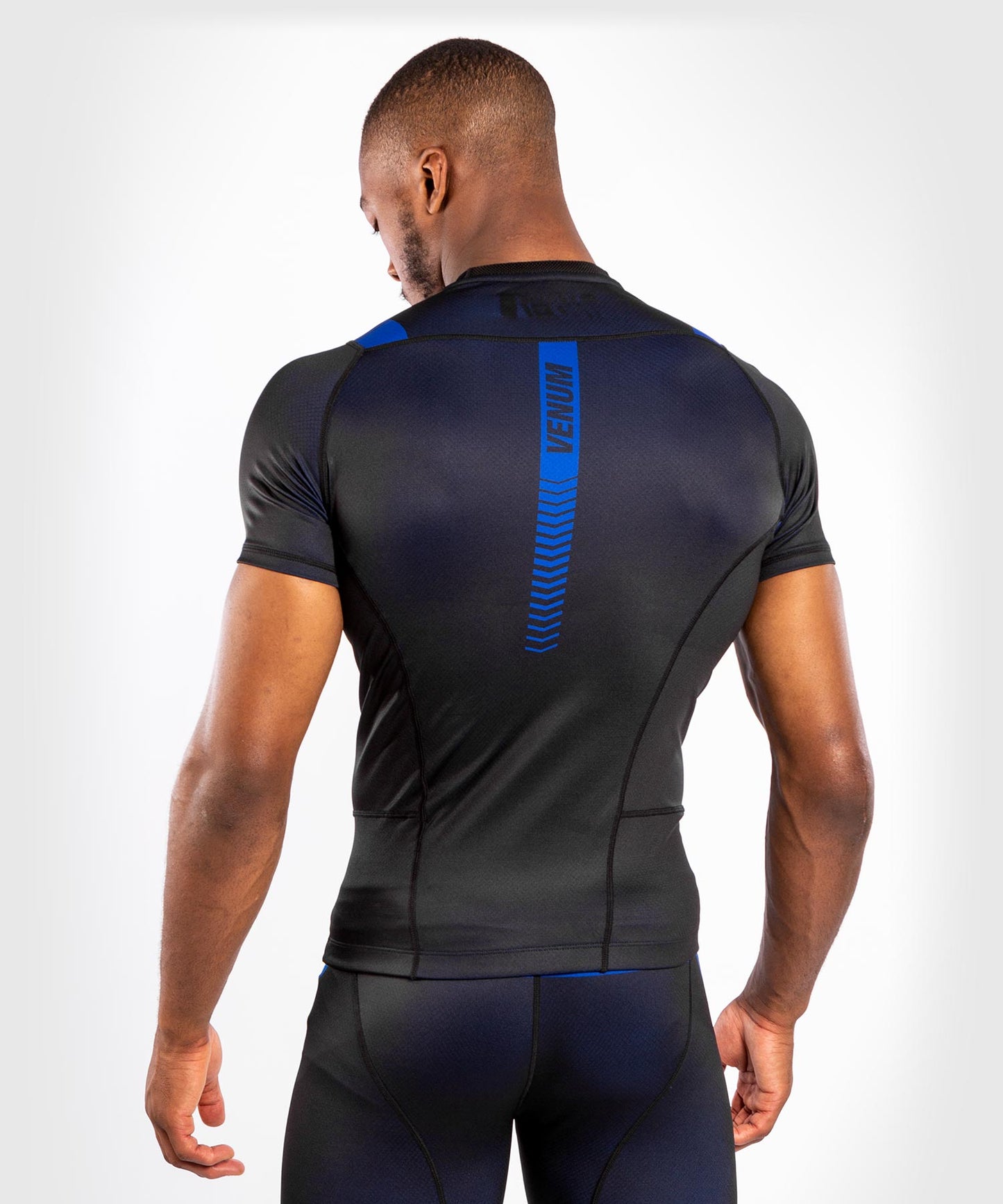 T-shirt de Compression Venum NoGi 3.0 - Manches Courtes - Noir/Bleu