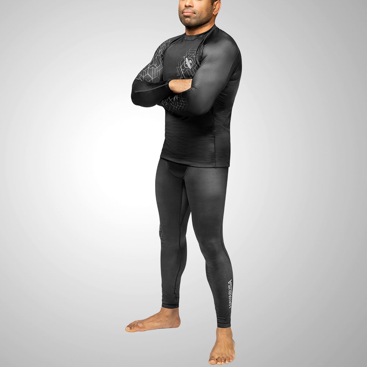 Pantalon de Compression Hayabusa Geo - Gris