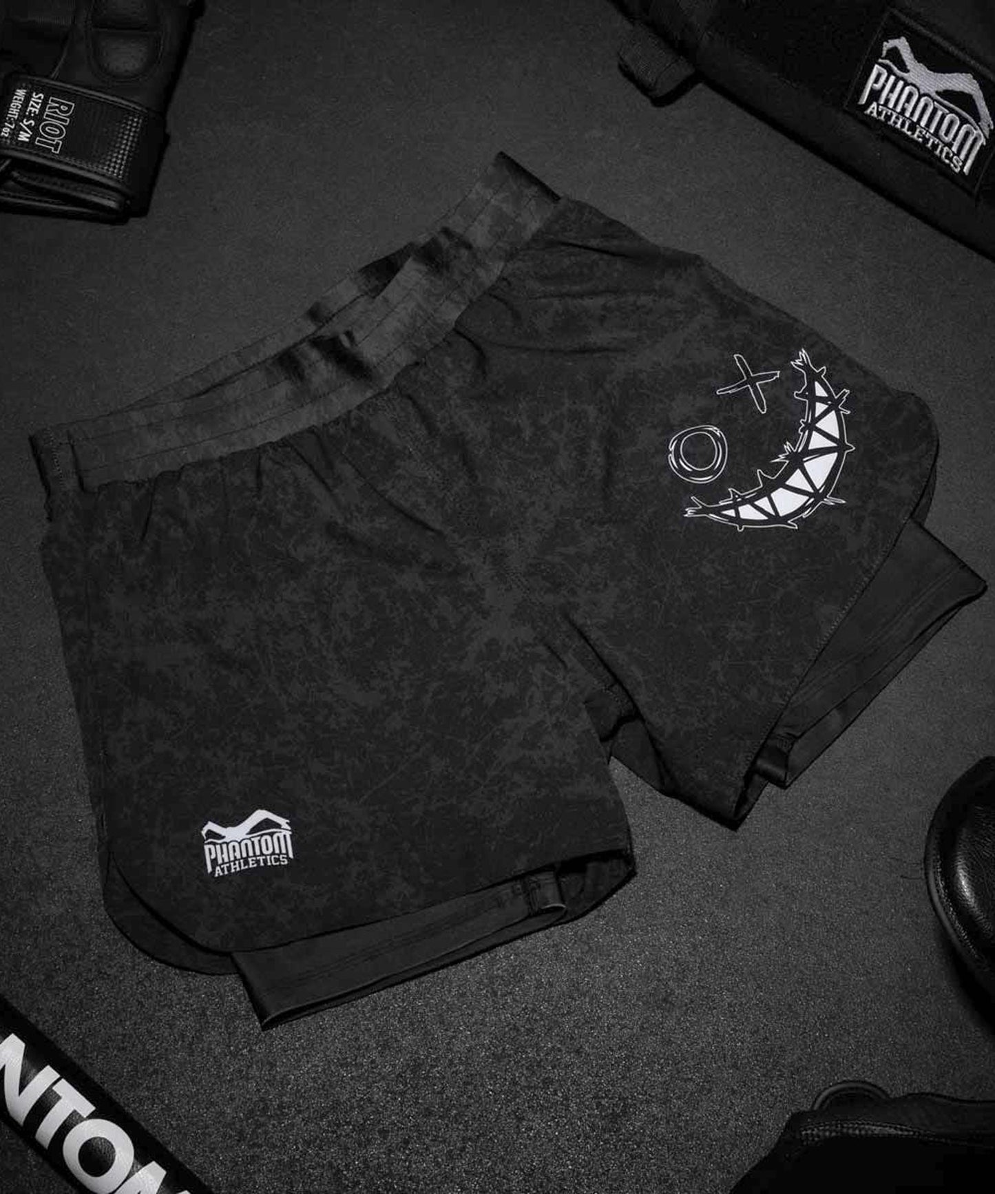 Phantom Athletics Fusion 2In1 Serious Fightshorts - Negro