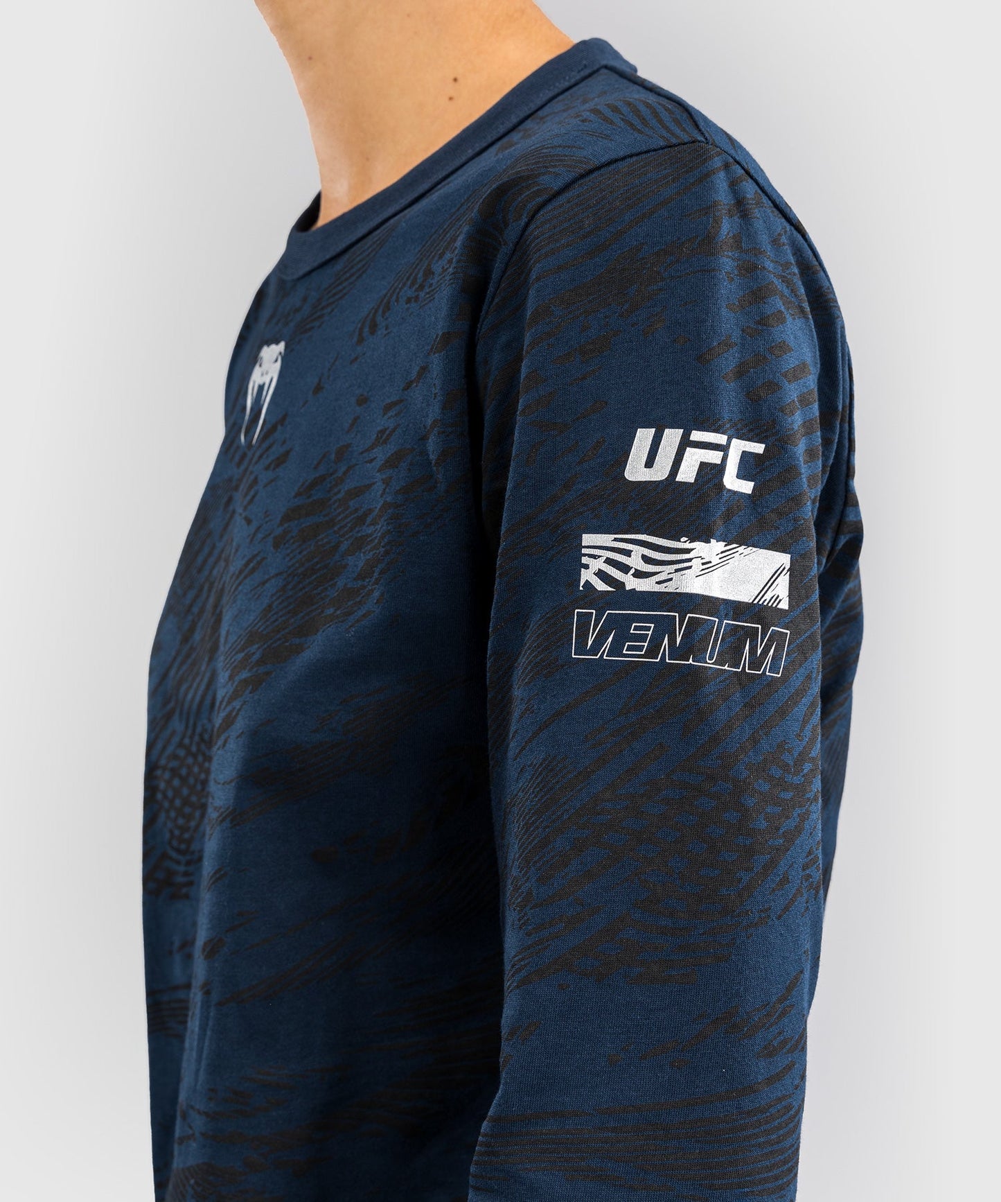 UFC Fusion by Venum Fight Week Women's Long Sleeve Cotton T-Shirt - Ocean Blue