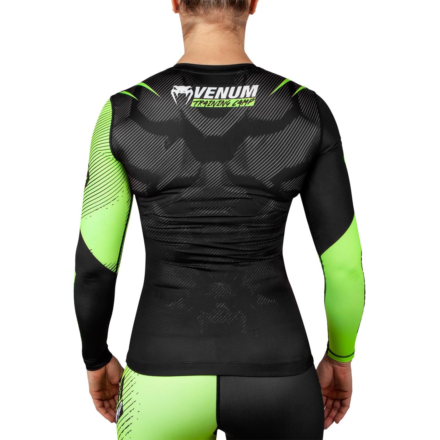 Women's Rashguard Venum Training Camp 2.0 - Long Sleeves - Black/Fluorescent Yellow