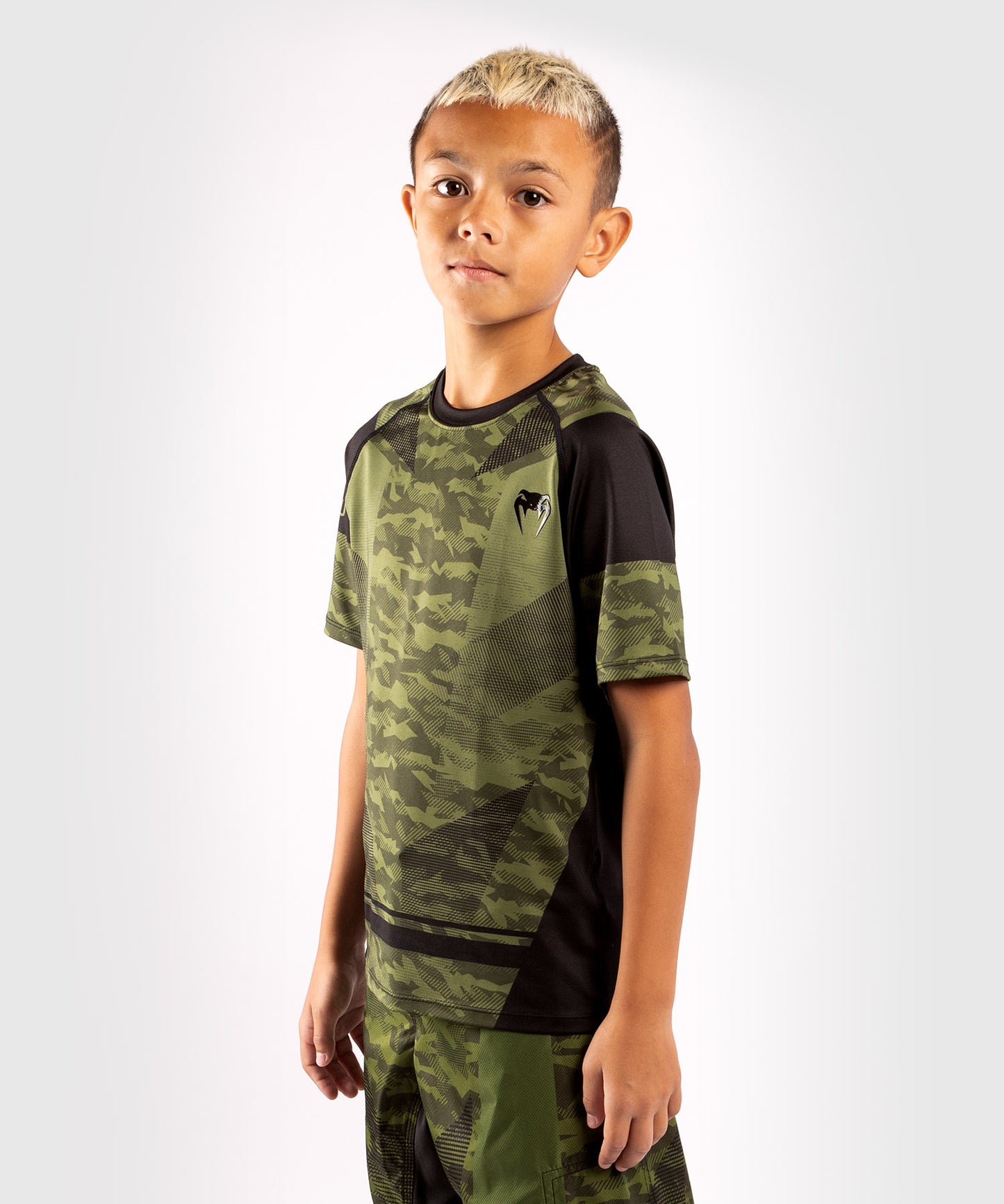 Venum Trooper DryTech Kinder T-Shirt - Forest Camo/Schwarz