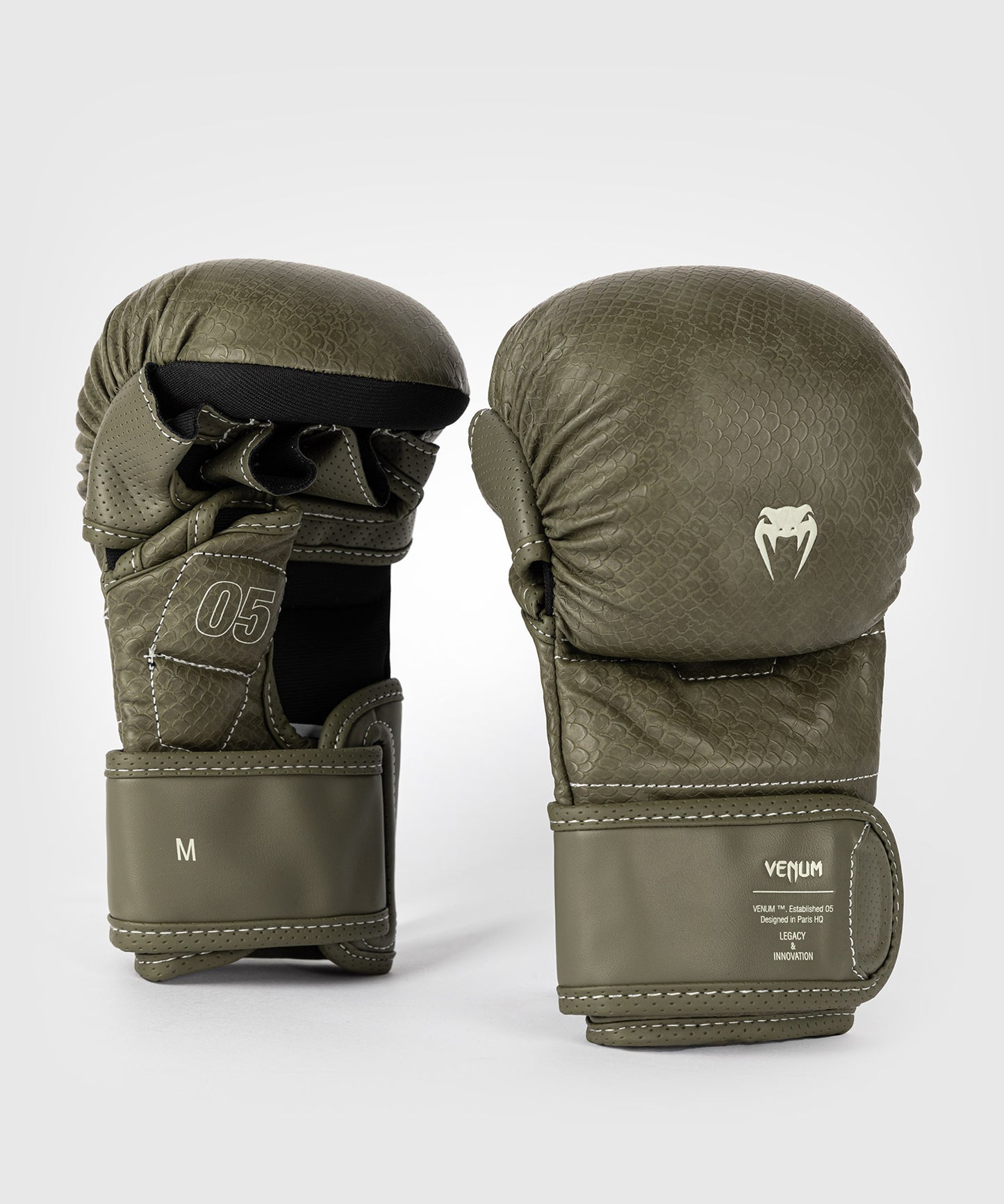 Venum Impact Evo Scales MMA Sparring Gloves - Army Green