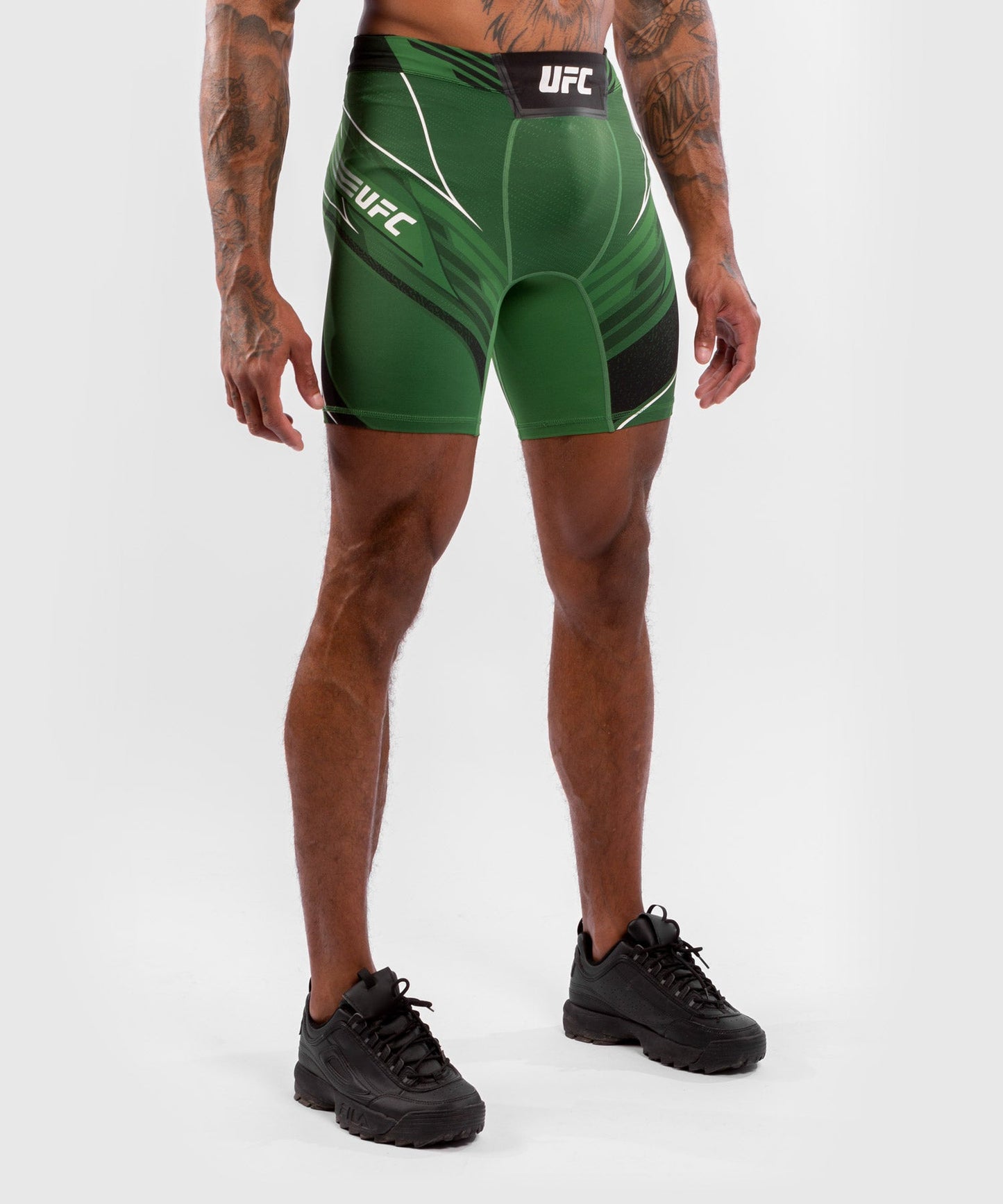 Men's UFC Venum Authentic Fight Night Compression Short - Long Cut - Green