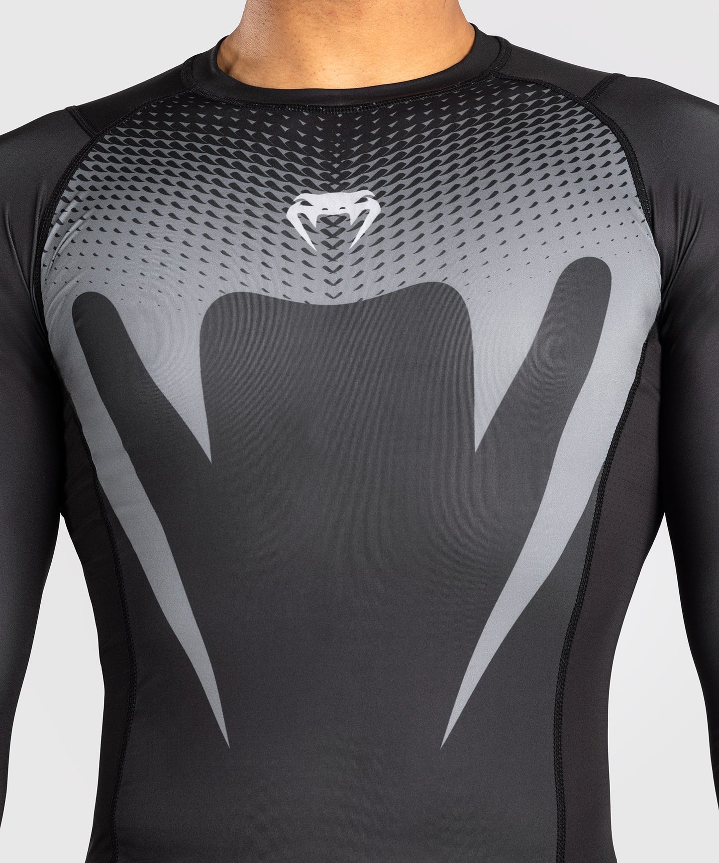 Venum No Gi Rashguards - Nero/Grigio Argento