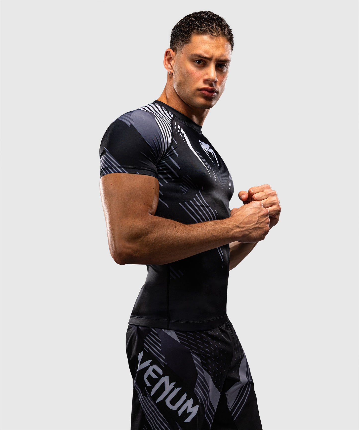 Rashguard à Manches Courtes Venum No-Gi 6.0 - Noir/Blanc