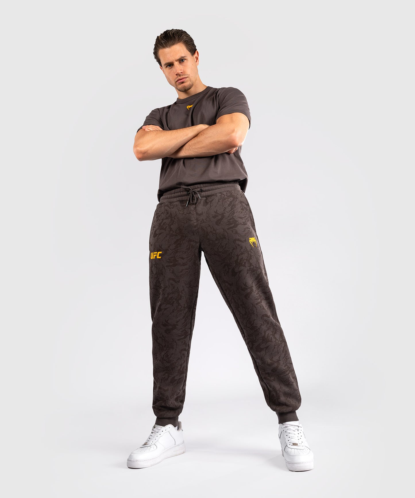 Pantalon en Coton pour Hommes UFC Fusion by Venum Fight Week - Marron Terrestre