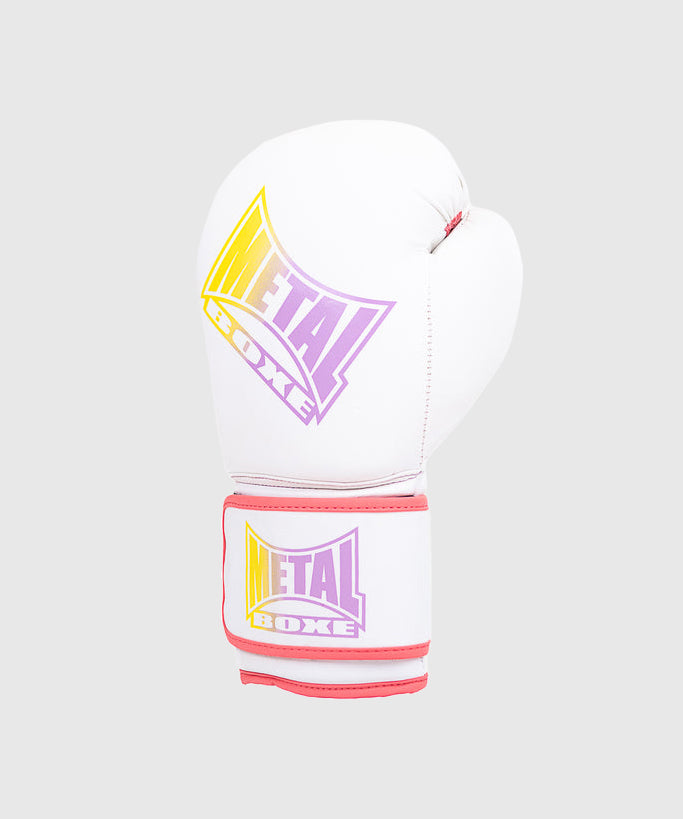 Metal Boxe Post Cutting Treats Boxing Gloves - White