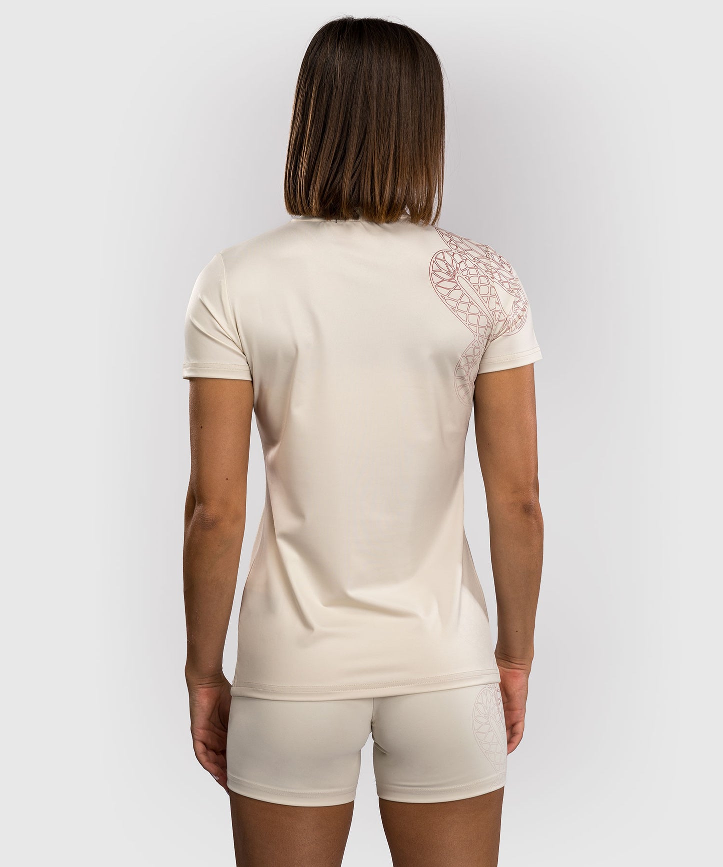 T-shirt Dry-Tech pour Femmes Venum Serpenti – Ivoire/Bordeaux