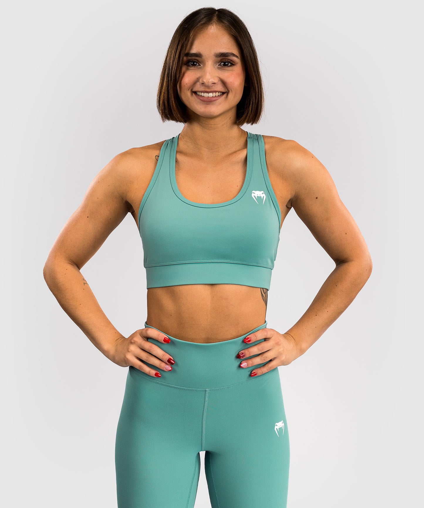 Venum Essential Medium Impact Sports Bra for Women - Water Green