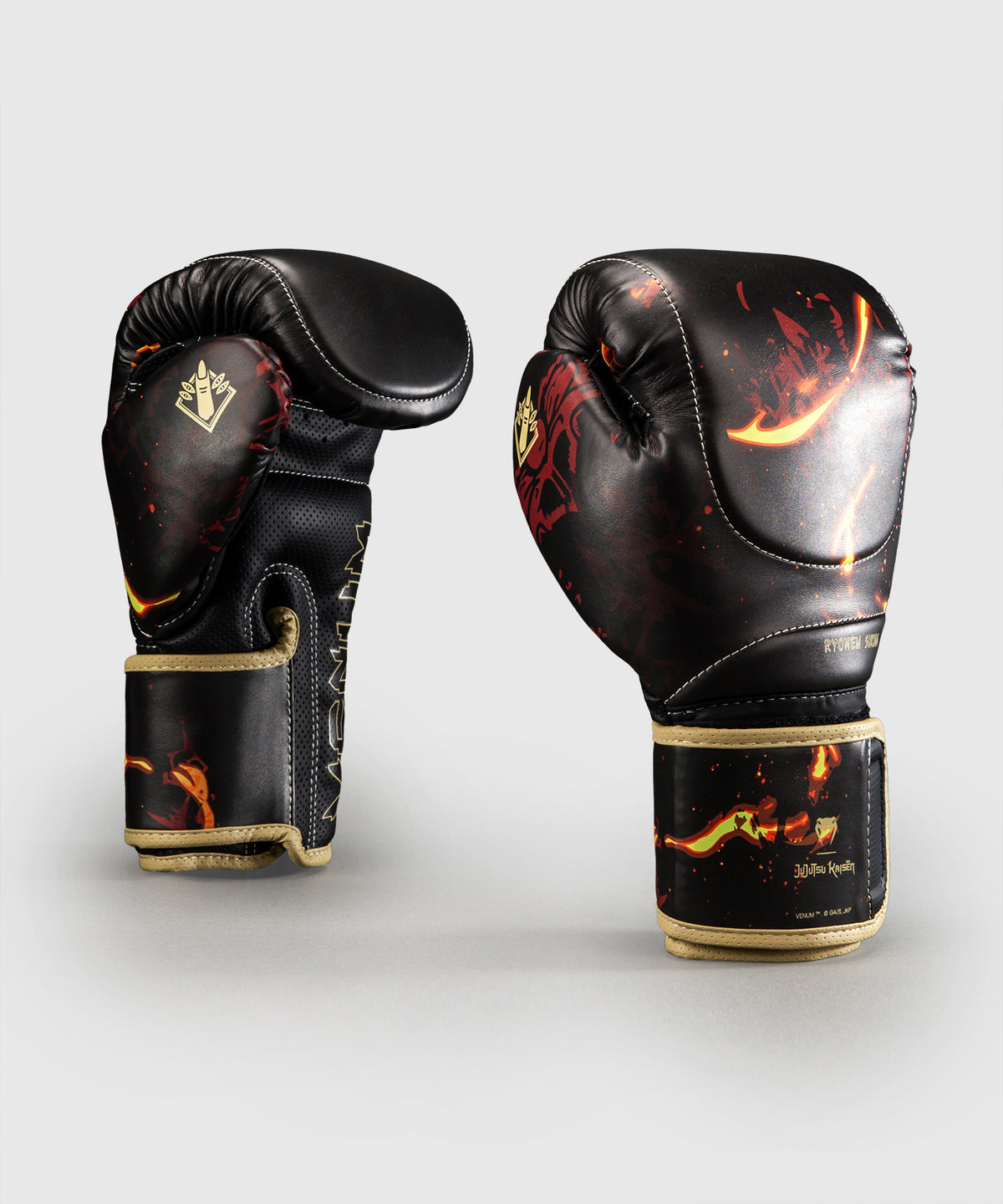 Jujutsu Kaisen x Venum Sukuna Boxhandschuhe – Schwarz/Hellbeige