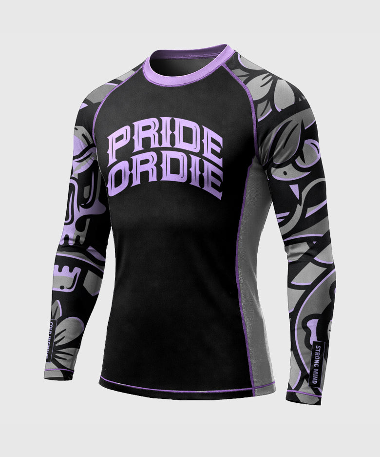 Pride Or Die Cold Instinct Long-Sleeve Rashguard - Grey