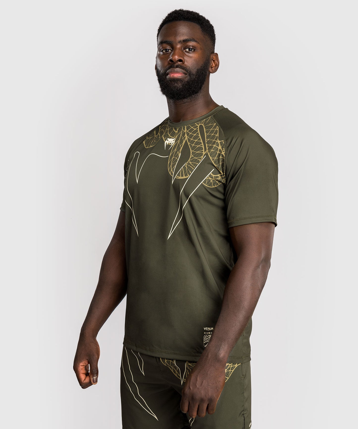 Venum Serpenti Dry-Tech T-Shirt - Khaki/Bronze/Elfenbeinfarben